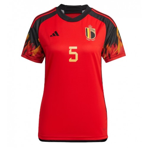 Maillot de foot Belgique Jan Vertonghen #5 Domicile Femmes Monde 2022 Manches Courte